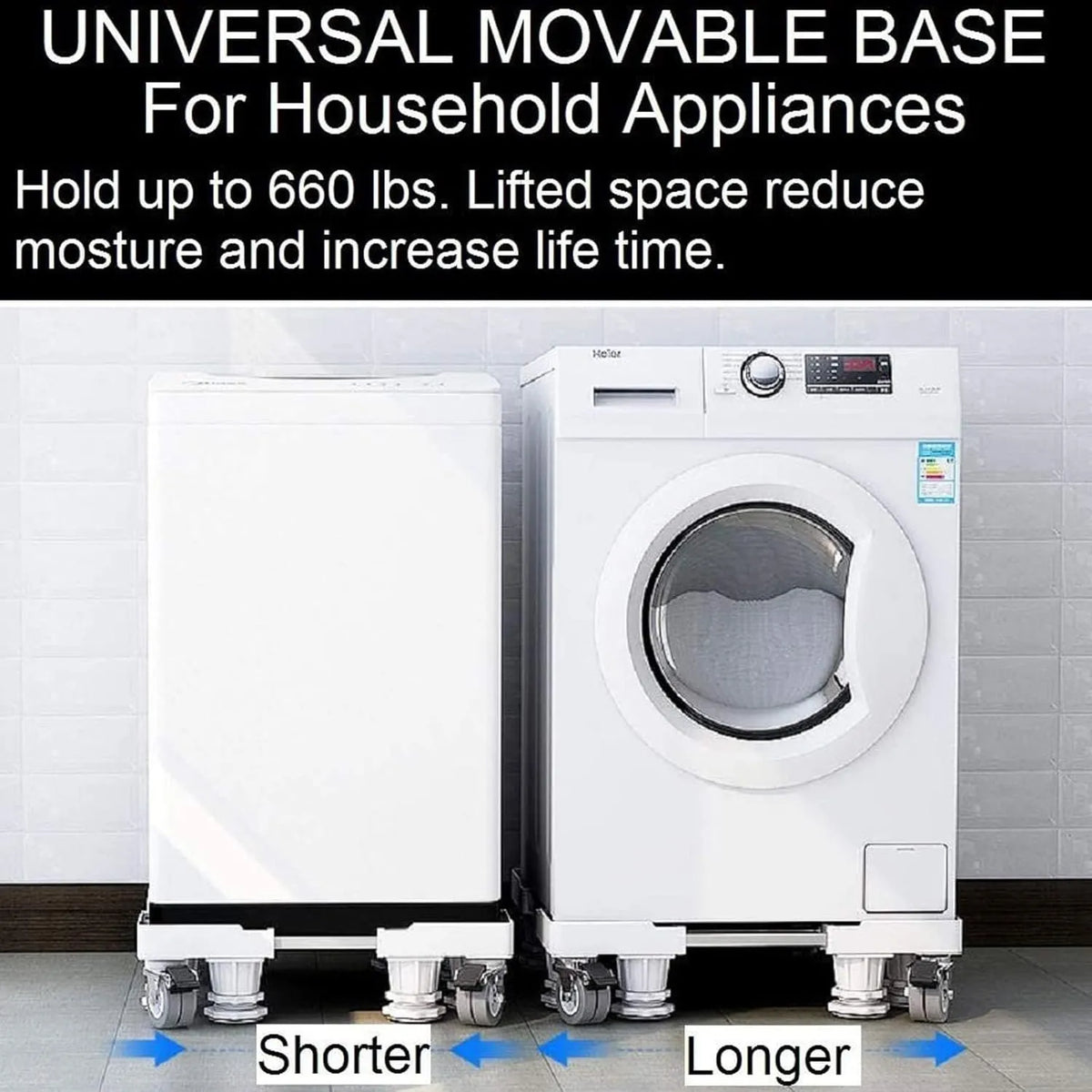 Adjustable Fridge & Washing Machine Stand
